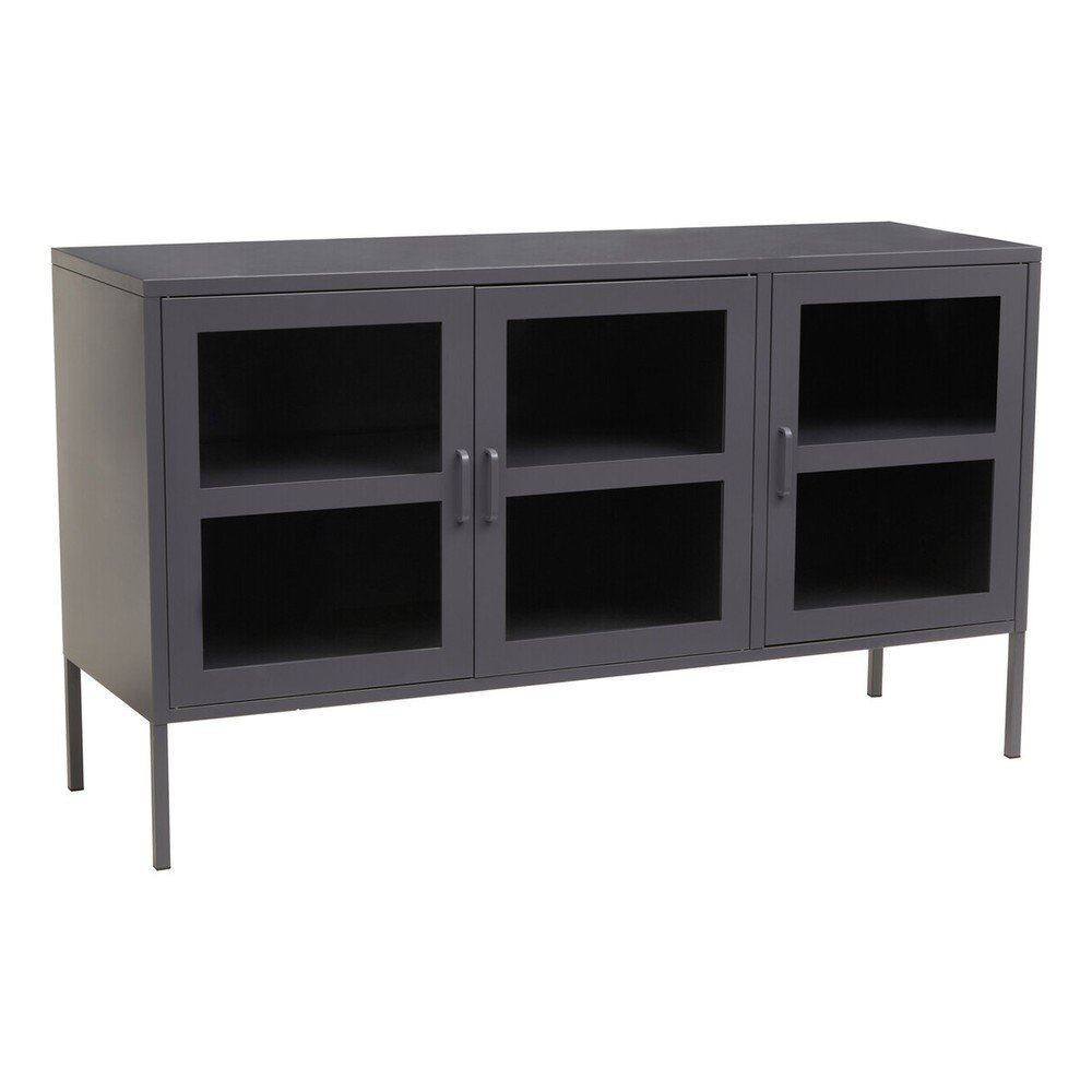 Szara stalowa witryna 140x80x45 cm Acier – Premier Housewares