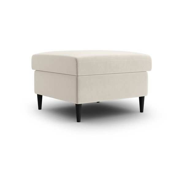 Beżowy aksamitny podnóżek Kyoto – Cosmopolitan Design-image-1