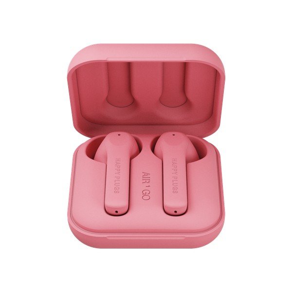 Różowe słuchawki bezprzewodowe Happy Plugs Air 1 Go-image-3