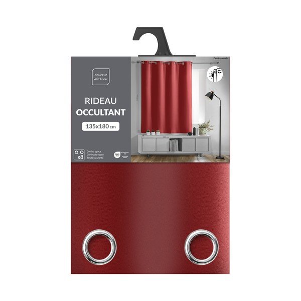 Czerwona zasłona zaciemniająca 135x180 cm Occult – douceur d'intérieur-image-2
