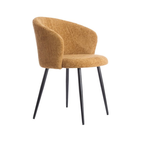 Metalowe fotele jadalniane zestaw 2 szt. w kolorze ochry Radaja – Light & Living