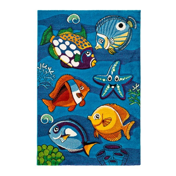 Niebieski dywan dziecięcy Universal Underwater, 120x170 cm