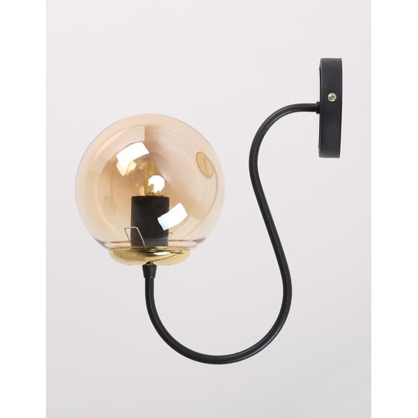 Kinkiet w czarno-żółtym kolorze ø 15 cm Oslo – Squid Lighting