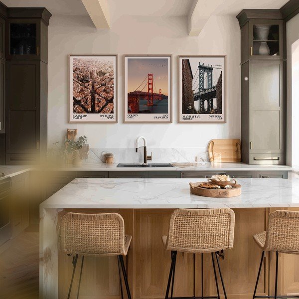 Obraz drukowany z ramą w zestawie 50x70 cm NY Bridge – Styler-image-2