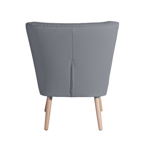 Szary fotel z imitacji skóry Max Winzer Neele Leather Gray-image-3