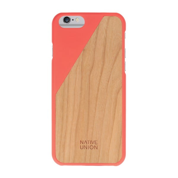Ochronne etui na telefon Wooden Coral Red na iPhone 6