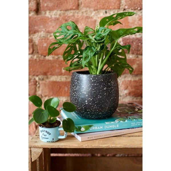 Czarno-szara betonowa doniczka Kave Home Braydon-image-1