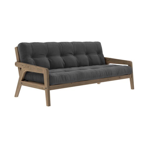 Szara sztruksowa rozkładana sofa 204 cm Grab – Karup Design-image-3