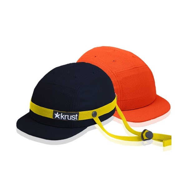 Kask rowerowy Krust black/yellow/orange z zapasową czapką, rozmiar S
