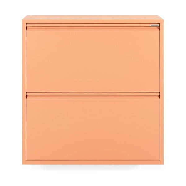 Łososiowa metalowa uchylna szafka na buty 75x77,5x22,5 cm Billy – Spinder Design-image-3