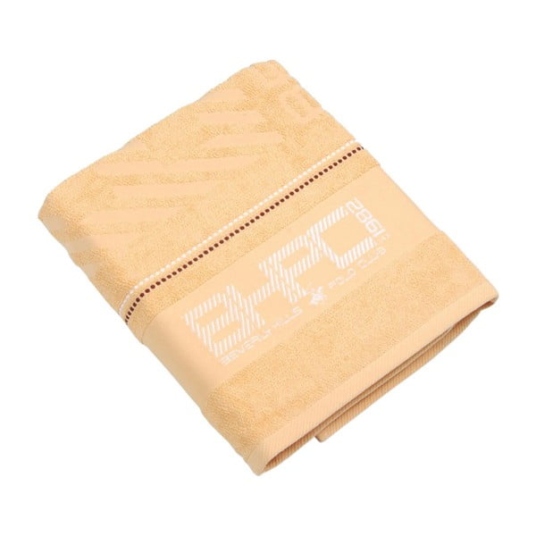 Żółty ręcznik bawełniany BHPC 80x150 cm, pastelowy żółty