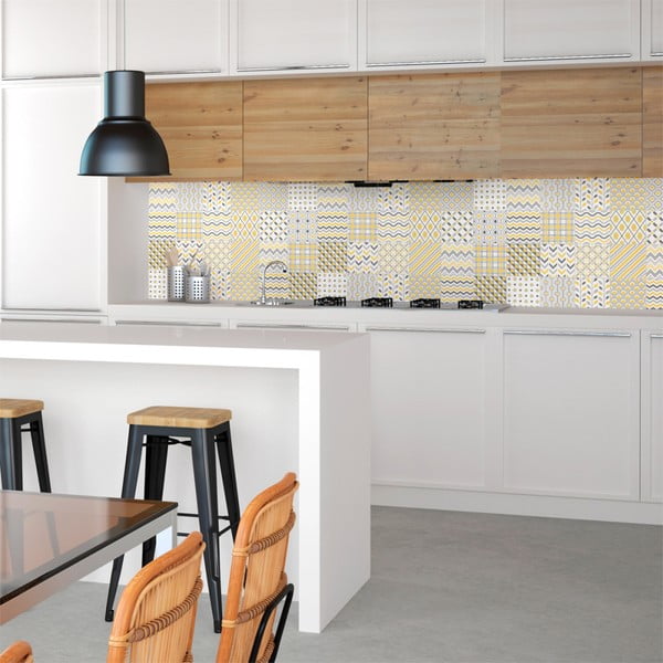 Zestaw 24 samoprzylepnych naklejek Ambiance Scandinavian Tiles Stockholm, 10x10 cm-image-3