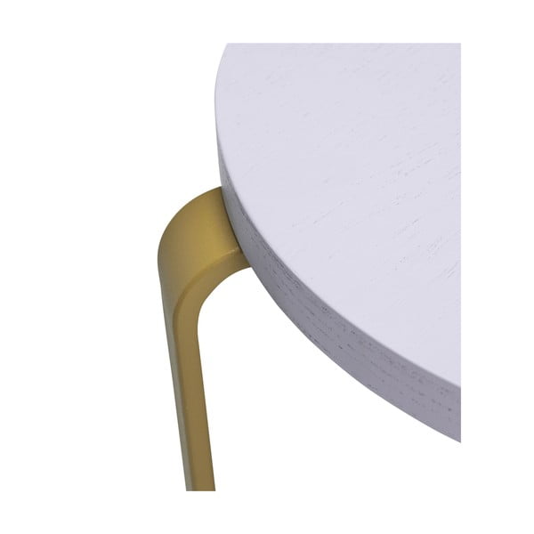 Stołek z drewna jesionowego w kolorze brązowo-niebieskim Smile - Hübsch-image-2