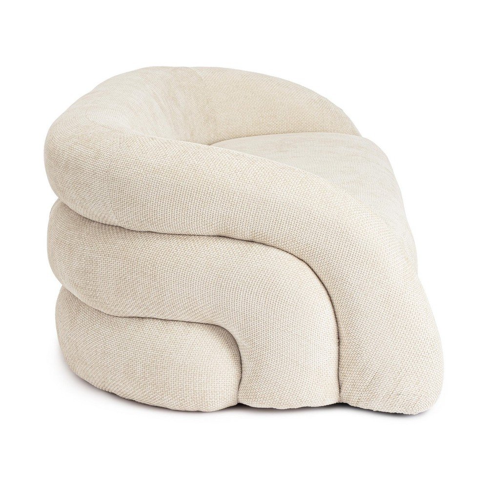 Kremowa sofa z tkaniny szenilowej 200 cm Clemence – Bizzotto (zdjęcie 3)
