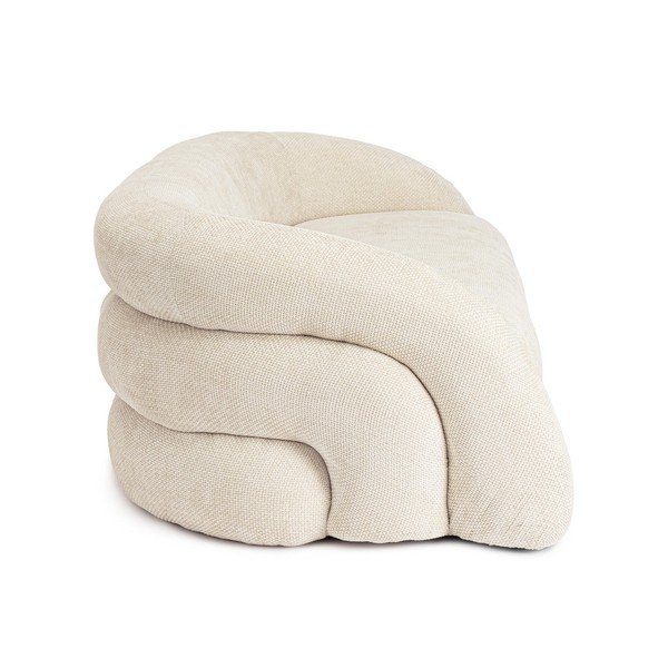 Kremowa sofa z tkaniny szenilowej 200 cm Clemence – Bizzotto-image-3
