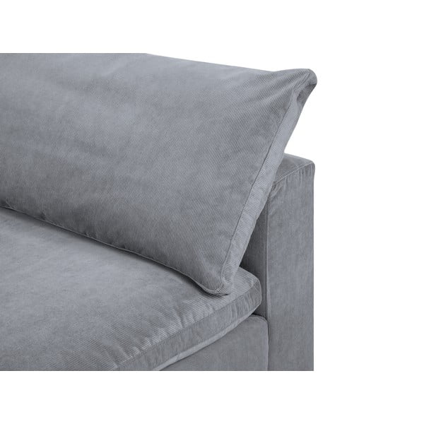 Szara narożna część sztruksowej sofy modułowej Windsor & Co Sofas Galaxy, lewostronna-image-1