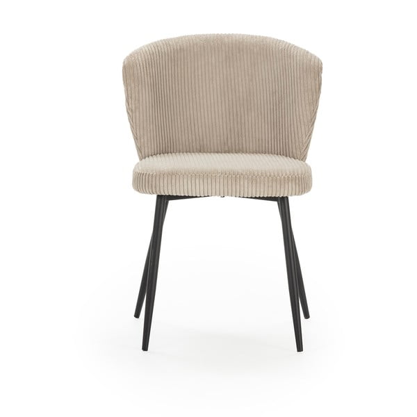 Beżowe sztruksowe krzesła zestaw 4 szt. Megan – Marckeric-image-2