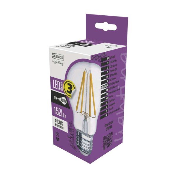 Żarówka LED EMOS Filament A60 Neutral White, 11W E27-image-2