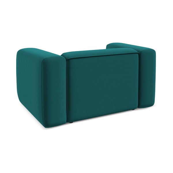 Turkusowy aksamitny fotel Ekahi – Makamii-image-4