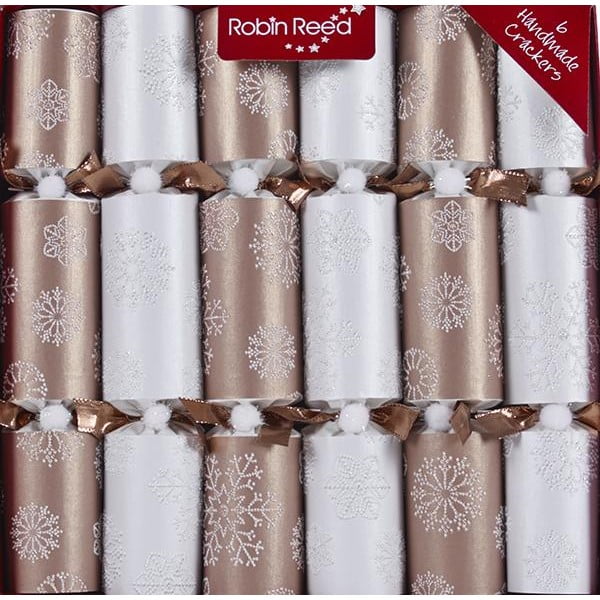 Zestaw 6 świątecznych crackerów Robin Reed Snowflakes