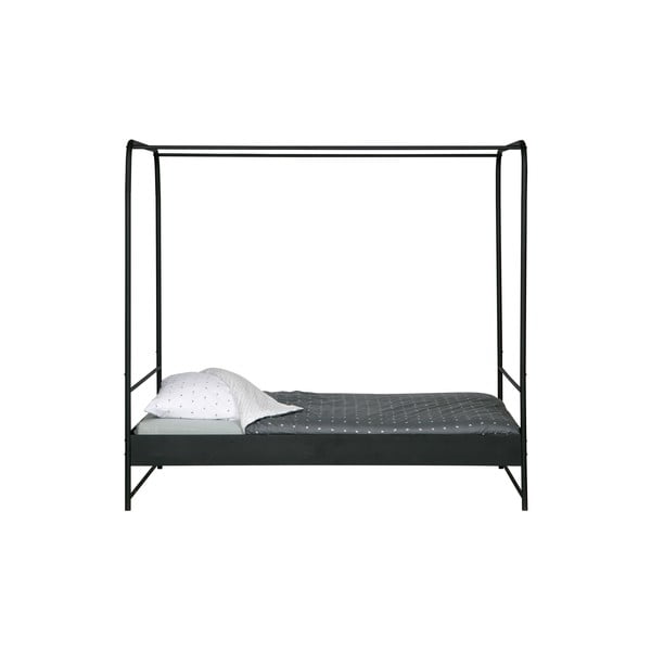 Czarne łóżko jednoosobowe vtwonen Bunk, 120x200 cm