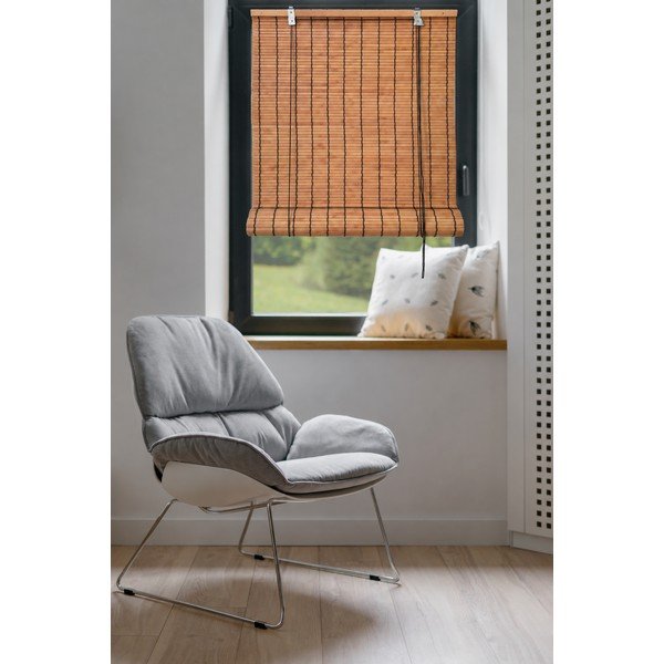Pomarańczowa bambusowa roleta 60x160 cm Zeva – Gardinia-image-1