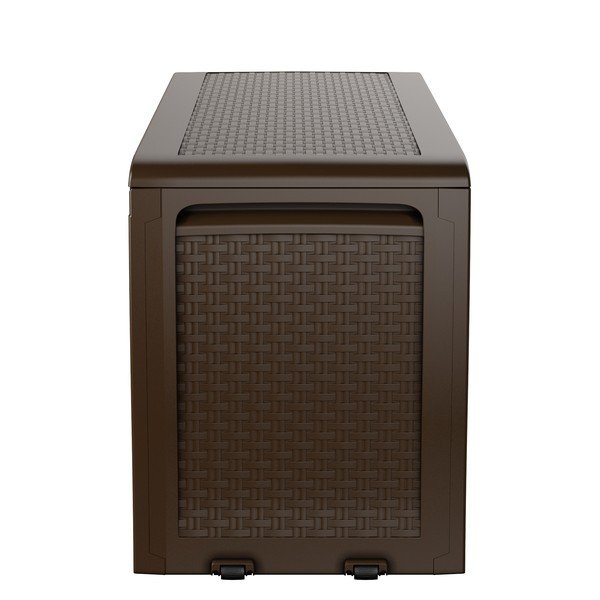 Ciemnobrązowa plastikowa skrzynia ogrodowa Samoa – Keter-image-3