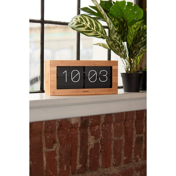 Drewniany zegar klapkowy Karlsson Time Flip-image-3