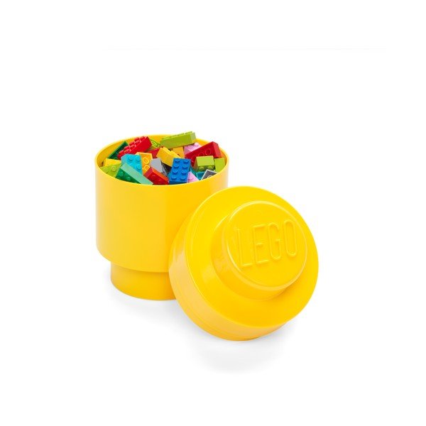 Żółty pojemnik okrągły LEGO®, ⌀ 12,5 cm-image-1