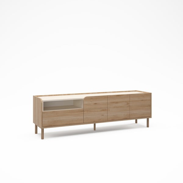 Szafka pod TV w dekorze dębu w naturalnym kolorze 180x55,5x44 cm Monza – Marckeric-image-3