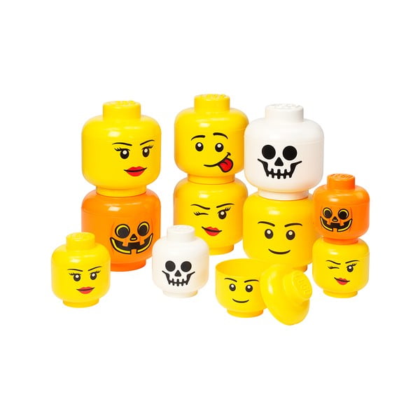 Żółty pojemnik w kształcie głowy LEGO® Silly, ⌀ 16,3 cm-image-2