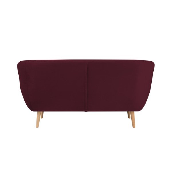 Bordowa sofa 2-osobowa Mazzini Sofas Benito-image-1