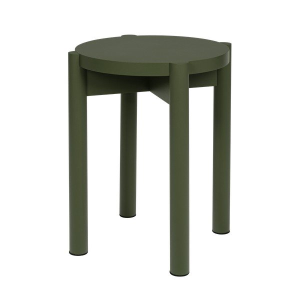 Zielony stołek z litego drewna bukowego Hopp – noo.ma