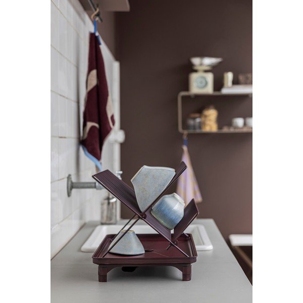 Bordowy ociekacz dwupiętowy 42x29 cm Dry-It – Mette Ditmer Denmark-image-1