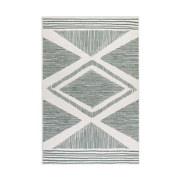 Zielono-kremowy dywan odpowiedni na zewnątrz 80x150 cm Gemini – Elle Decoration