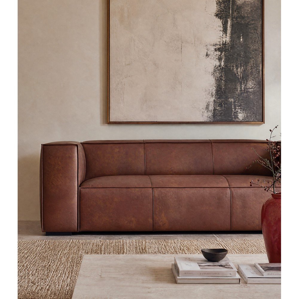 Koniakowa skórzana sofa 227 cm Madame – Windsor & Co Sofas (zdjęcie 3)