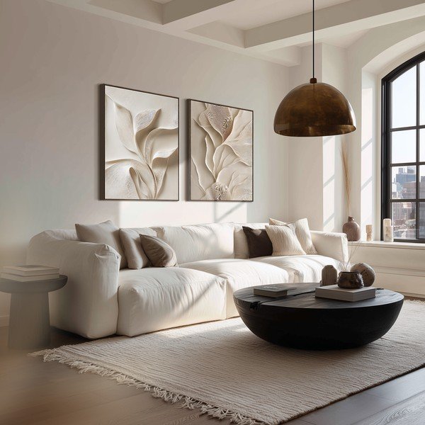 Obraz drukowany z ramą w zestawie 60x80 cm Gentle Curves – Styler-image-2