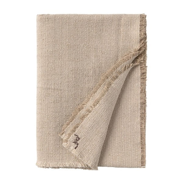 Kremowy bawełniany koc 130x180 cm Handloom – Lorena Canals