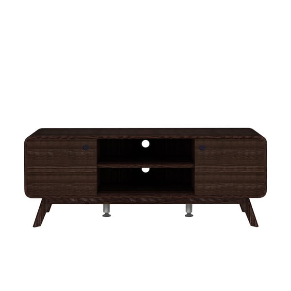 Brązowa szafka pod TV w dekorze orzecha 140x53 cm Caitlin – Støraa