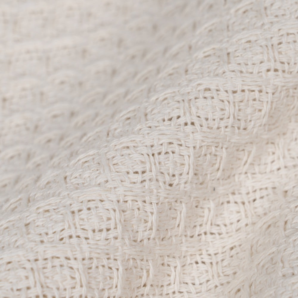 Kremowa narzuta z bawełny z recyklingu 260x280 cm Honeycomb – Ixia (zdjęcie 3)