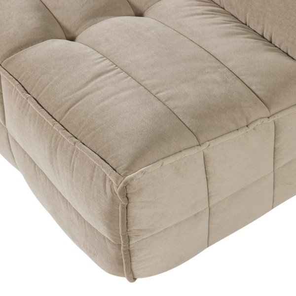 Beżowa aksamitna sofa 204 cm Cluster – vtwonen-image-1