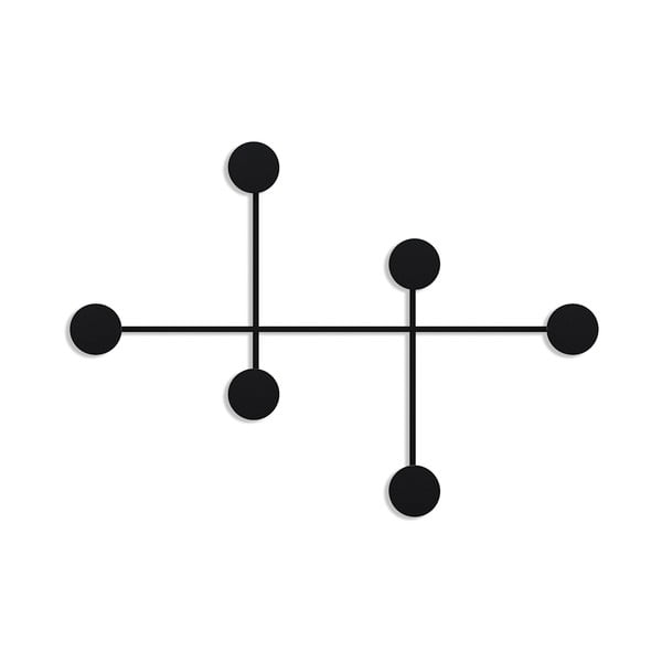 Czarny metalowy wieszak ścienny Dama – Kalune Design
