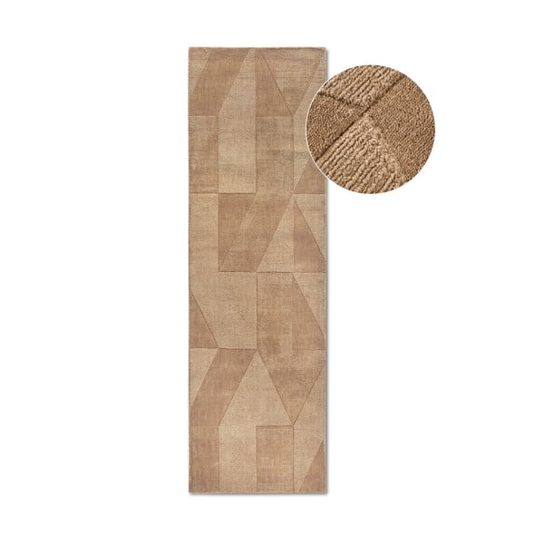 Beżowy wełniany chodnik tkany ręcznie 80x250 cm Ursule – Villeroy&Boch