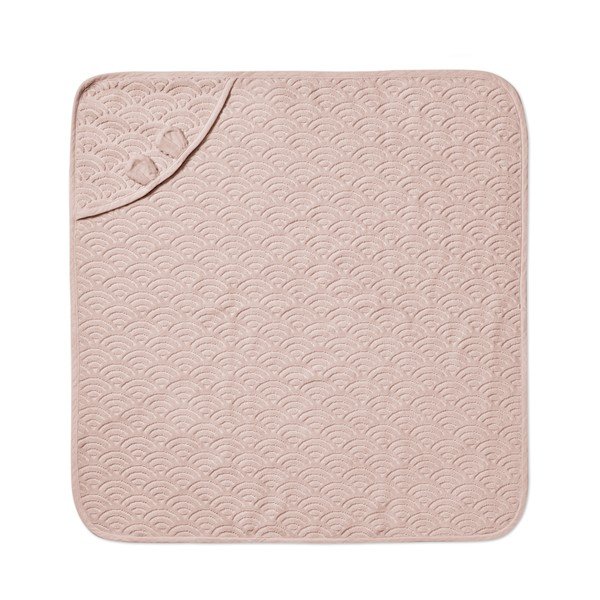Szaroróżowy ręcznik dziecięcy z kapturem z bawełny organicznej 80x80 cm Dusty Rose – Cam Cam Copenhagen-image-1
