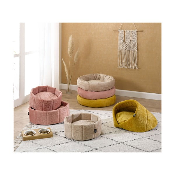 Musztardowa budka dla kotów ø 50 cm – Love Story-image-4