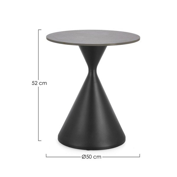 Okrągły stolik z blatem w dekorze marmuru ø 50 cm Joona – Bizzotto-image-4