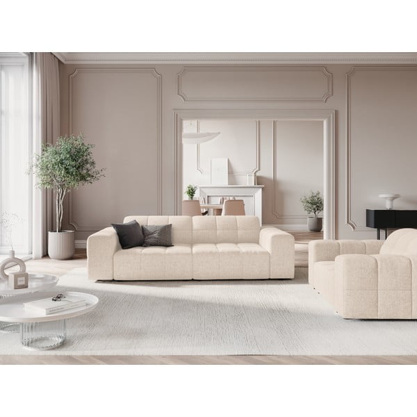 Kremowa sofa 204 cm Chicago – Cosmopolitan Design-image-1