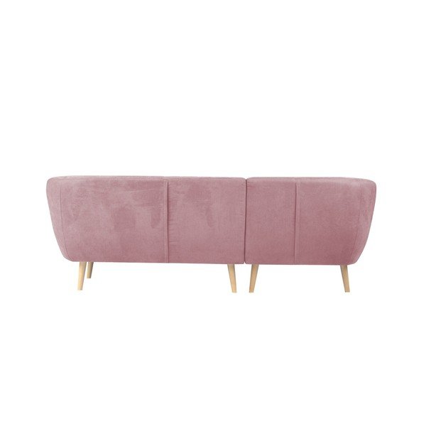 Jasnoróżowa sofa z szezlongiem po lewej stronie Mazzini Sofas Sardaigne-image-2