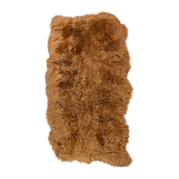 Brązowy futrzany dywan z długim włosiem Arctic Fur Hanna, 180x120 cm
