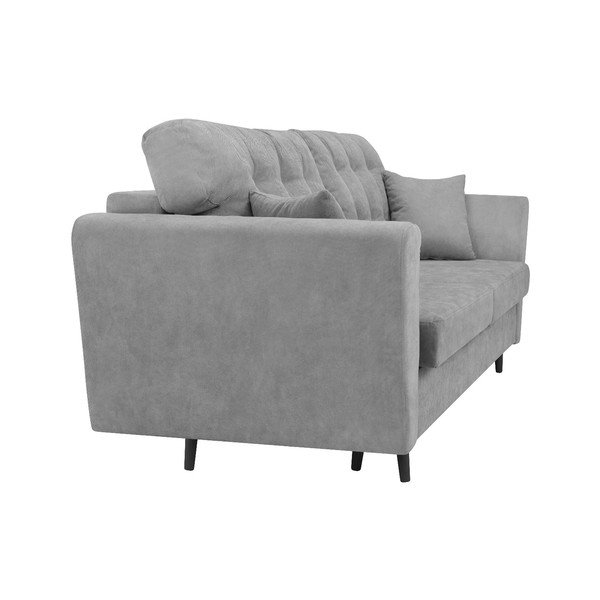 Szara 3-osobowa sofa rozkładana ze schowkiem Cosmopolitan Design Lyon-image-3